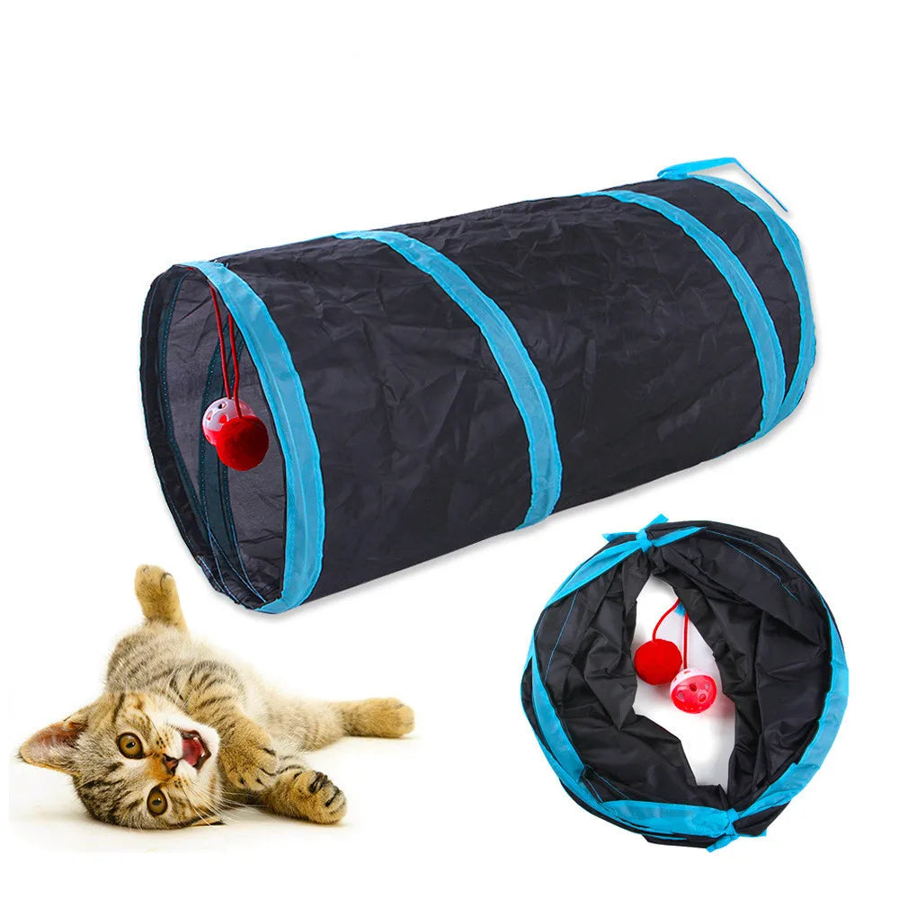 Foldable Cat Tunnel – Indoor Play Tunnel for Cats, Breathable and Fun