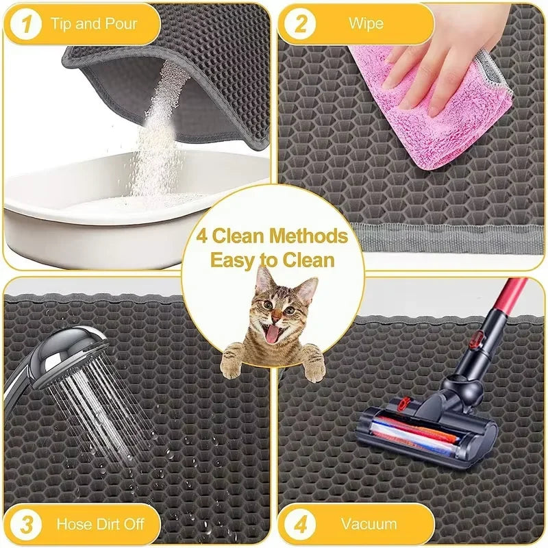 Double-Layer Cat Litter Mat – Waterproof, Durable, and Easy-to-Clean Litter Trapper