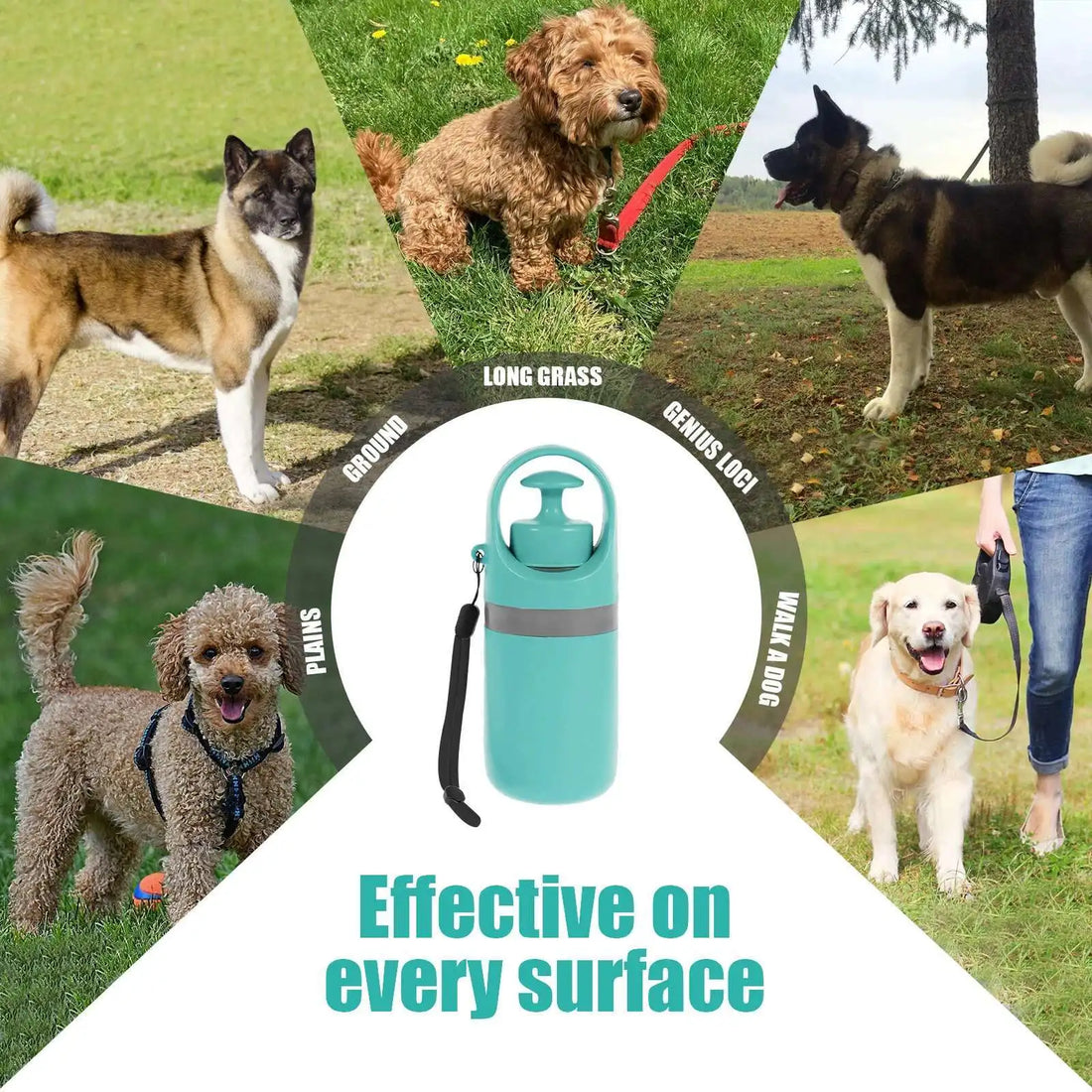 Portable Dog Pooper Scooper – Handheld Pet Waste Picker with Built-in Bag